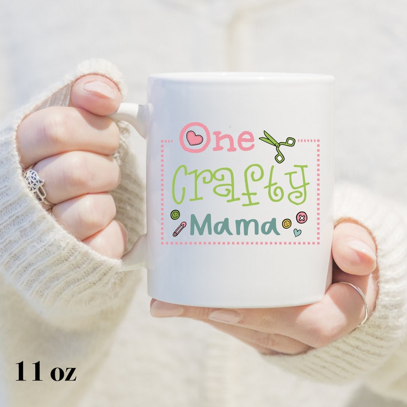 One Crafty Mama / Mug / Crafting Mug / Crafty Gift / Crafter Etsy
