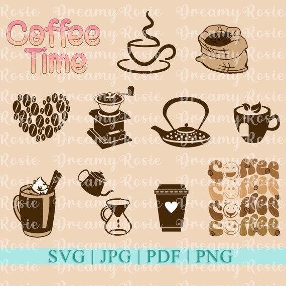 Coffee Cup Svg Png Pdf Coffee Svg Coffee Bundle Svg 