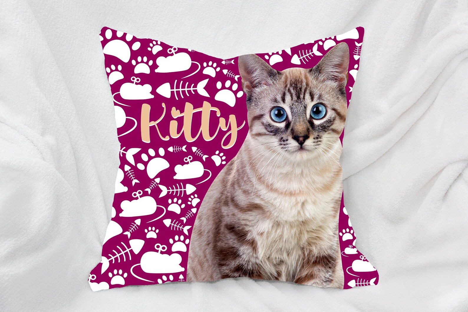 Personalized Cat Pillow / Custom Cat Throw Pillow / Cat Lover Etsy