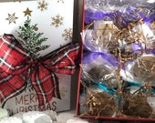 Shower Steamer Gift Box, pick your steamers, 6 sets of steamers included. Gift wrapped, Christmas box with shower steamers