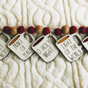 Rae Dunn inspired Christmas Christian Garland