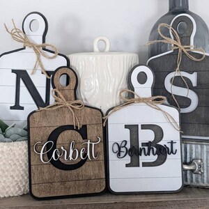 Personalized cutting board decor
