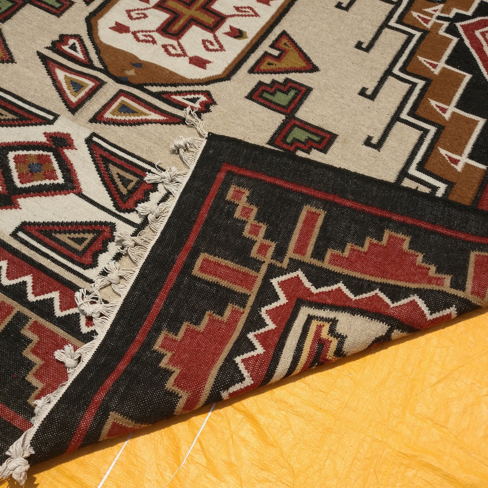 Southwestern Kilim Rug Handmade Area Rug Wool Large Kelim Rug Etsy