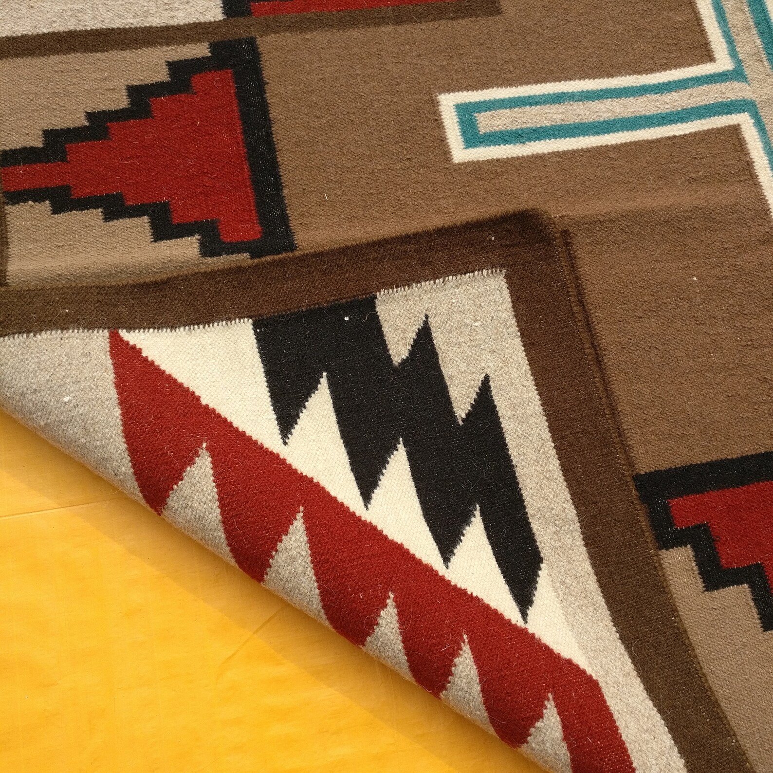 6x9 Large Rug Southwestern Handmade Boho Wool Tribal Flat Etsy