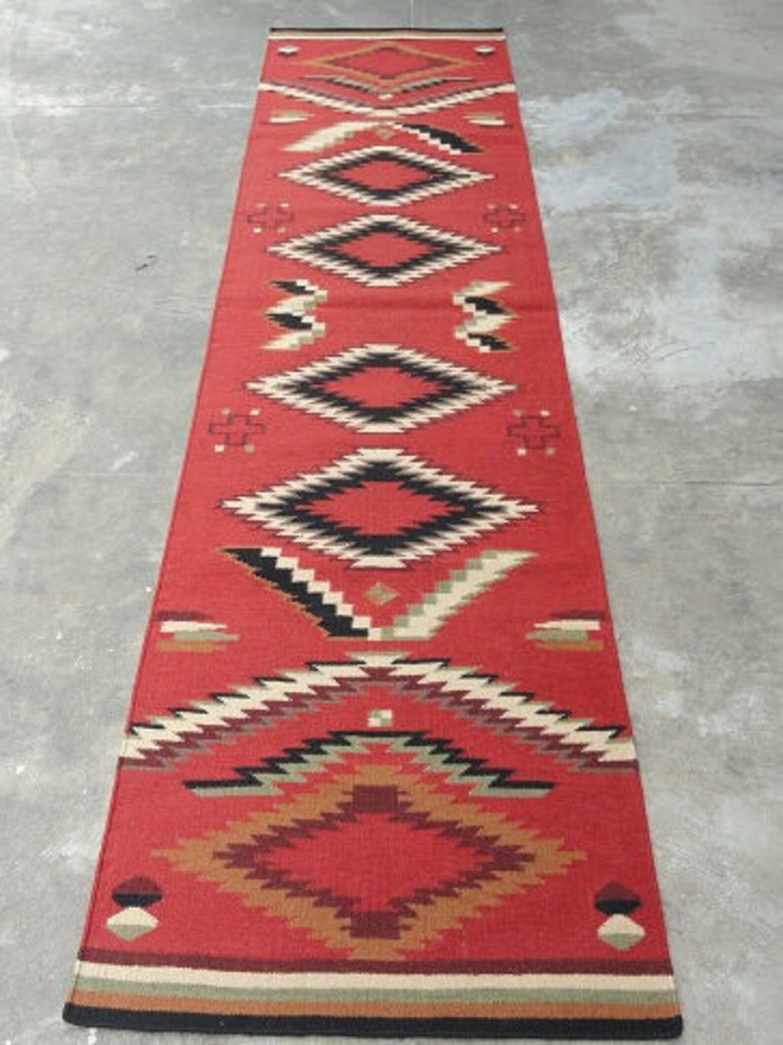 Tribal Runner Rug 3x10 Tribal Rug Southwestern Rug Woolen Etsy