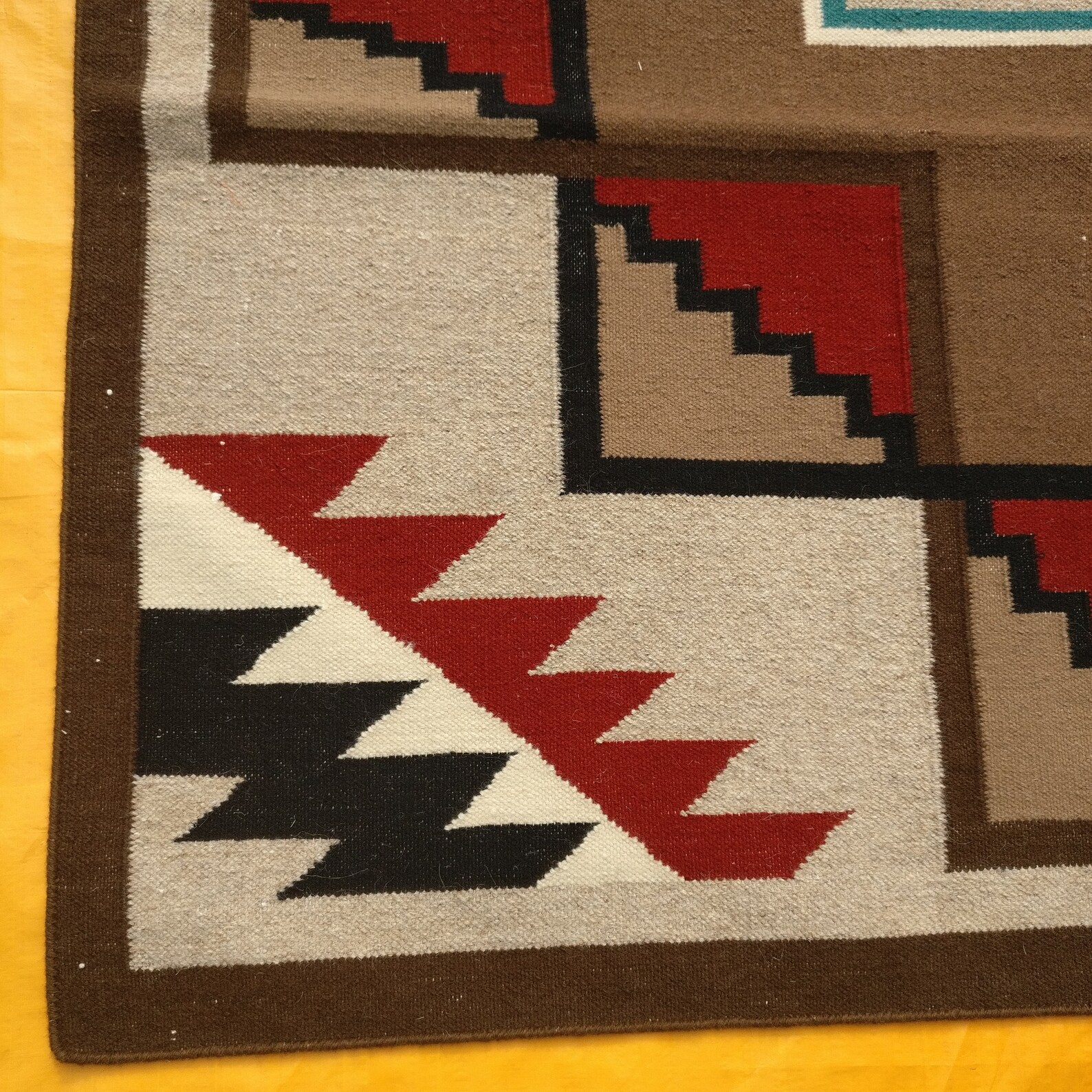 6x9 Large Rug Southwestern Handmade Boho Wool Tribal Flat Etsy