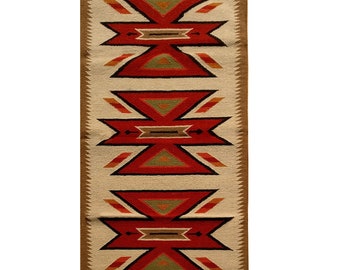 2.5x6 ft Navajo Runner Rug Handmade Boho Wool Tribal Flatweave Southwestern Rugs Kilim Rug Rustic living room bedside hallway runner rug