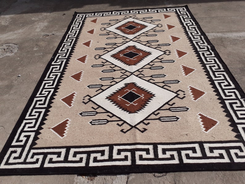 Tribal Rug 6x9 Navajo Rug Persian Southwestern Rug Wool Etsy