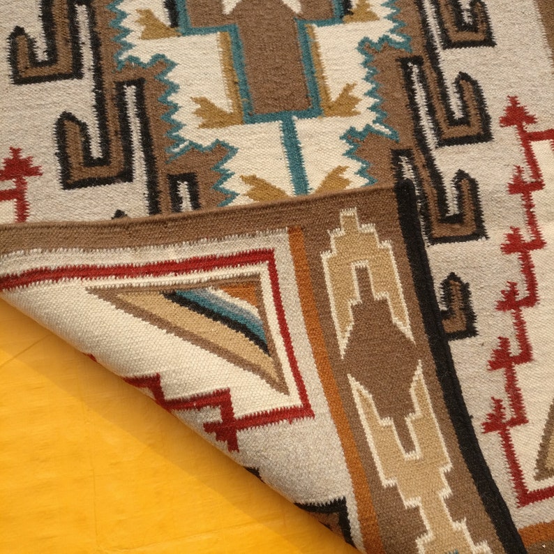 Southwestern Kilim Runner Rug Handmade Area Rug 100 Wool Etsy