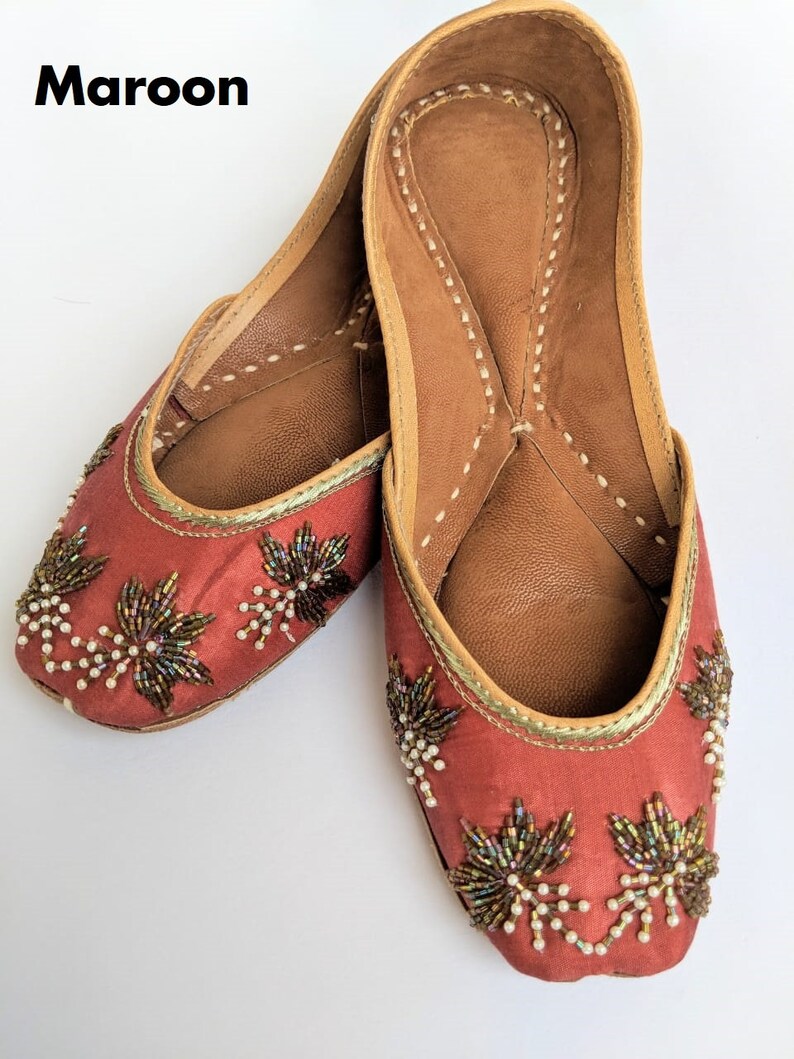Punjabi Jutti Indian flat shoes for women Jutti Khussa Etsy