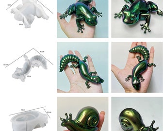 DIY Frog mold Lizard mold Snail mold for resin epoxy mold Small Animal Crystal Epoxy Resin Mold