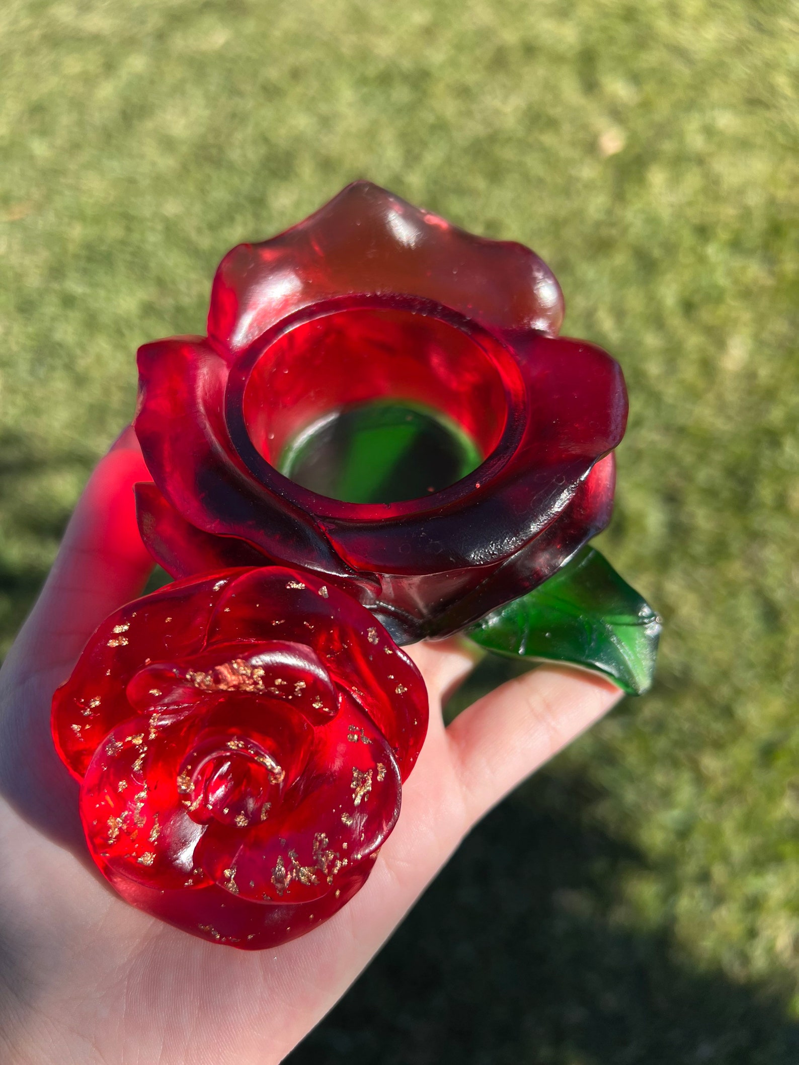 Resin Red Rose Storage Box Love Rose Storagejewelry Storage Etsy