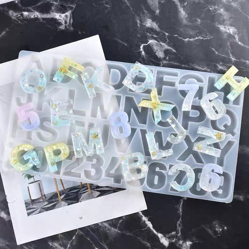 Alphabet & Number Reverse/forward Silicone Mold for Epoxy Etsy