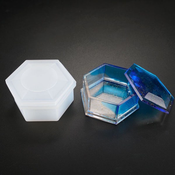 1Set Hexagonal Storage Box Silicone Mold DIY Silicone Mold Resin Silicon Mold Jewellery Making Epoxy Resin Craft Mold Silicone