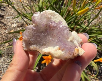 Natural Purple Edge Fluorite Cluster | Cubic Fluorite Crystal on Matrix | Purple Banded Fluorite Specimen | Collector Mineral Decor,A590