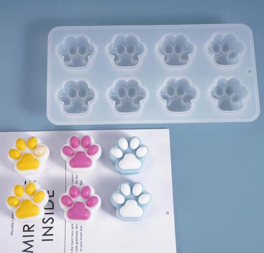 Cute Silicone Cat Paw Shaped Ice Cube/ Chocolate Tray Mold - Peachymart