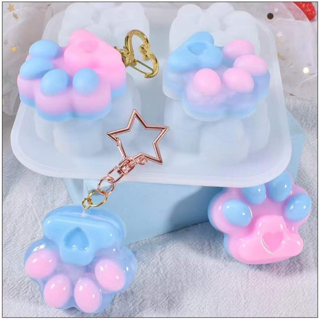 Love Cat Claw Keychain Moldcat Claw Silicone Moldlove Heart Etsy