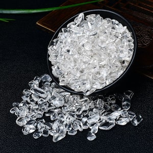 100g 7-9mm Natural Clear Quartz Chip ,white Quartz Crystal Chips,Small Fish Tank Stones Aquarium Pebbles,Decorative Rocks,DIY Crystal chips