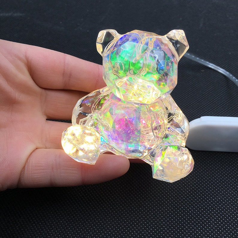 Teddy Bear Silicone Resin Mold Epoxy Resin Mold manual DIY