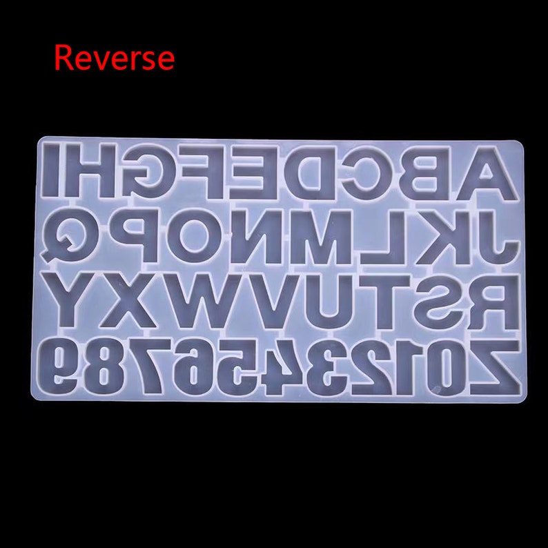 Alphabet & Number Reverse/forward Silicone Mold for Epoxy Etsy