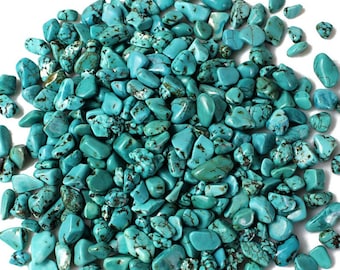 100g Turquoise Semi Tumbled Gemstone small Chips 10mm - 12mm, small Turquoise Rocks, Small Turquoise Stones, Turquoise Chips