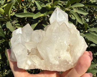 Large Raw Quartz Crystal Cluster with Intersecting Points - Natural Healing Stone, Unique Formation, Perfect for Collectors and Decor