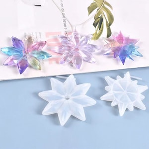Snowflake Resin Molds, Snowflake Silicone Mold Resin, Snowflake Tag Molds, Christmas Tree Decoration Mold, DIY Epoxy Snowflake Keychain Mold
