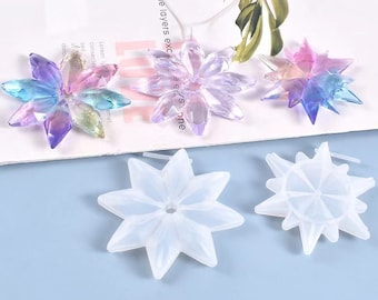 Snowflake Resin Molds, Snowflake Silicone Mold Resin, Snowflake Tag Molds, Christmas Tree Decoration Mold, DIY Epoxy Snowflake Keychain Mold