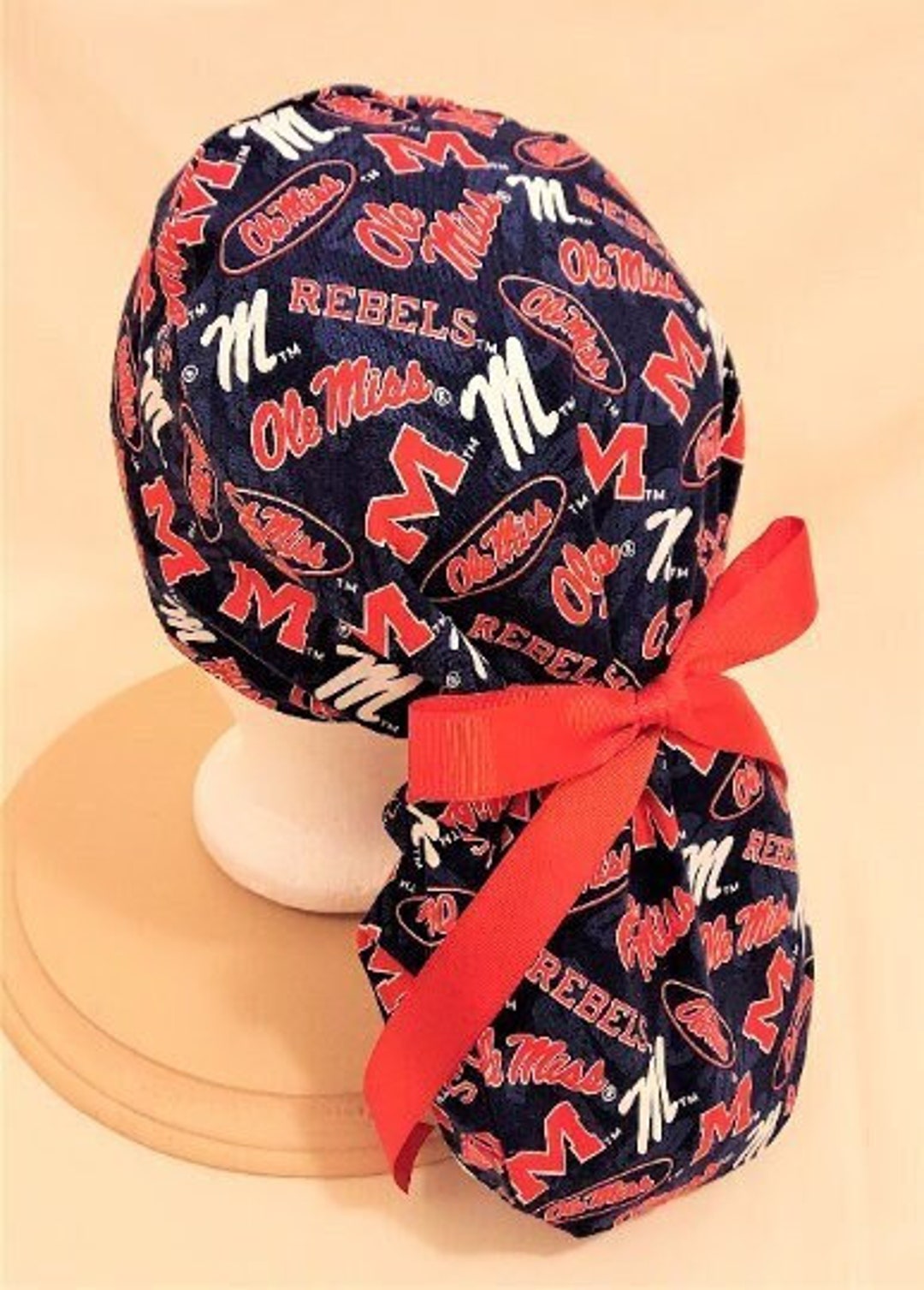 Ponytail Scrub Caps Custom Order Options 3 Different Sizes Etsy