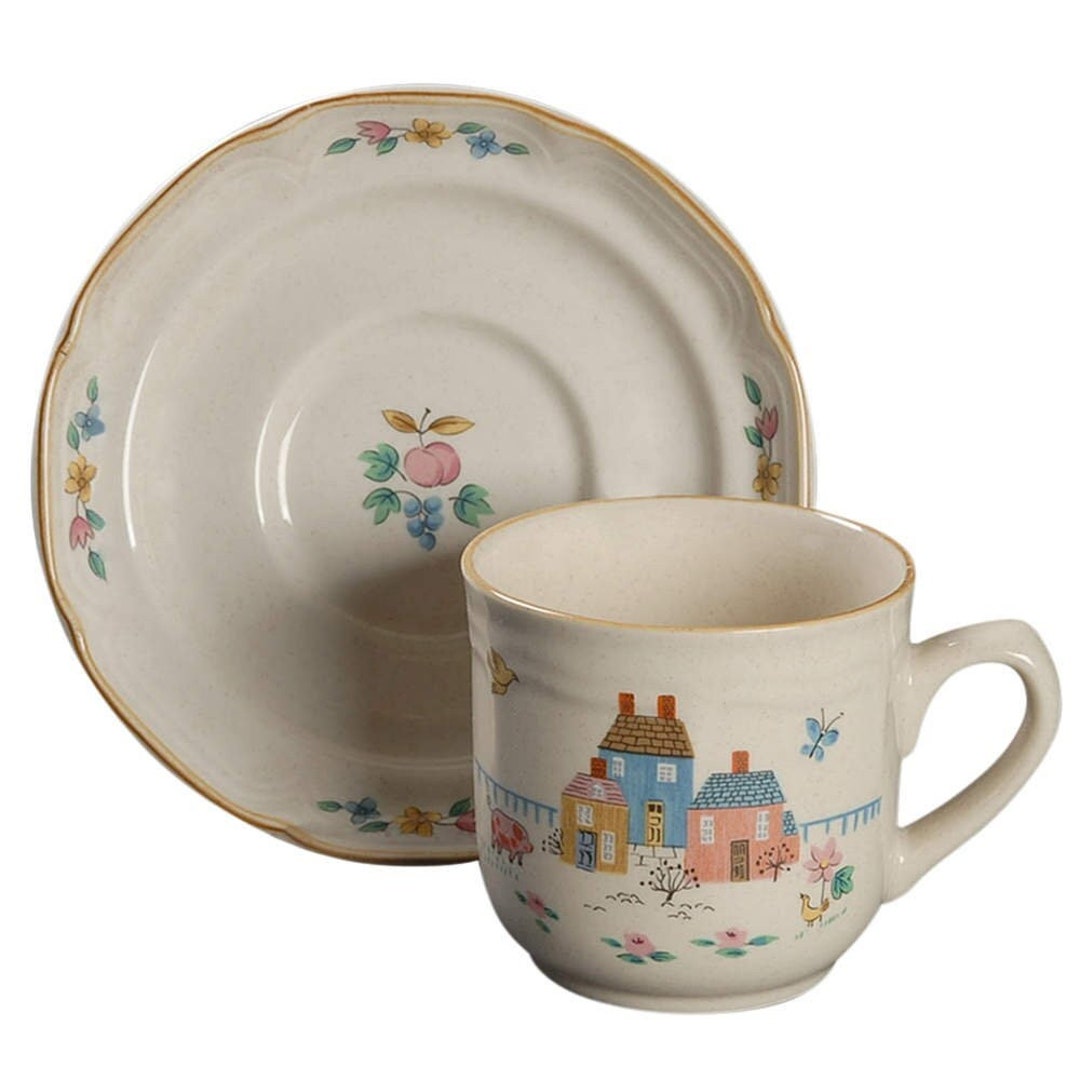 Heartland Village Collection Coffee Cups or Tea Cups and Saucers