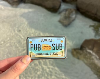 Pub Sub Aufkleber | Florida Vibes | Kunst Aufkleber | Vinyl-Aufkleber | Wasserfester Aufkleber | Journal, Laptop, Wasserflasche Aufkleber Geschenk