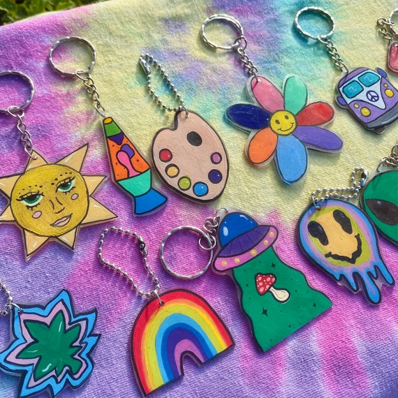 Trippy Shrinky Dink Keychains -  Finland