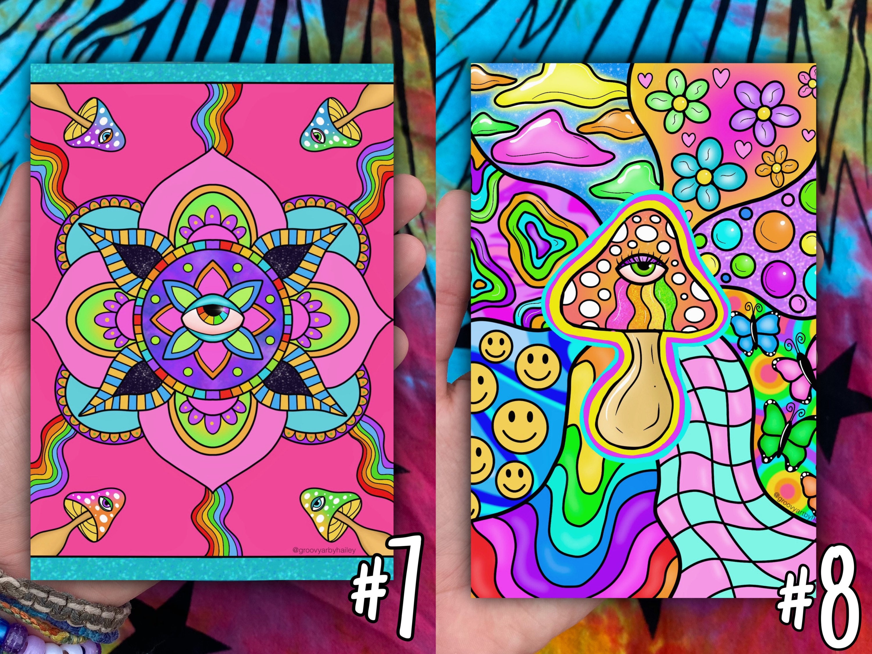 Mini Trippy Prints | Print Collection 5 - Etsy