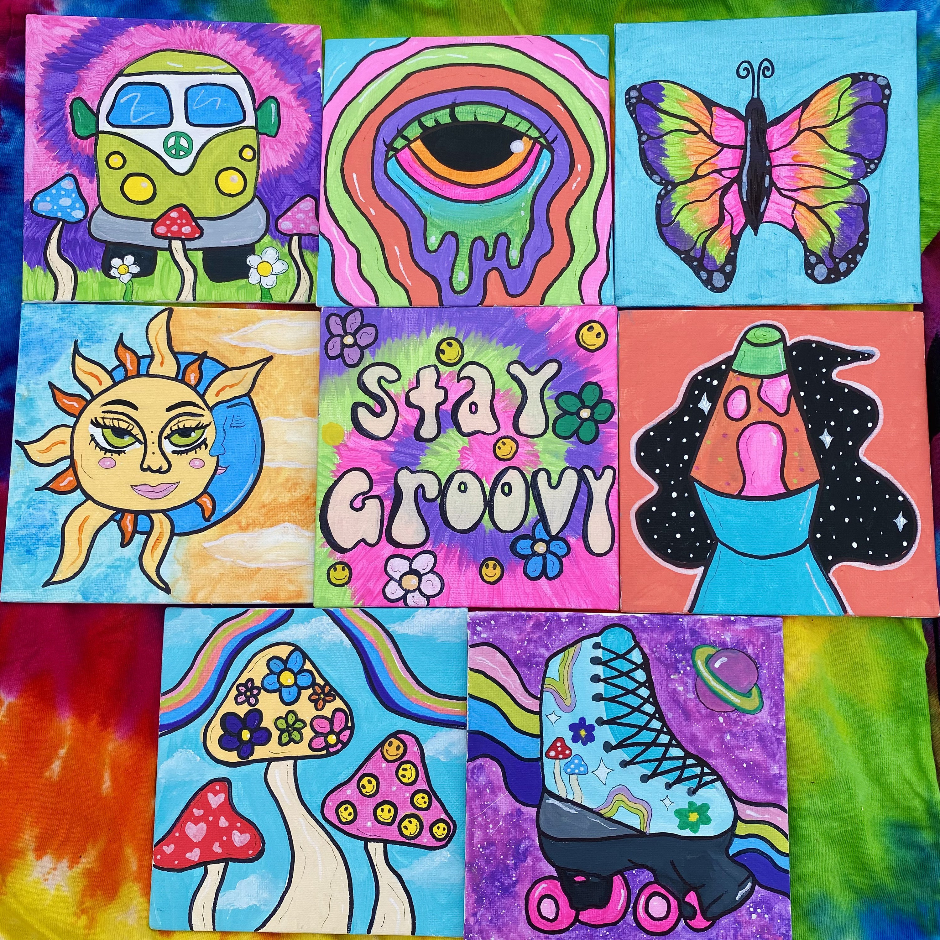 Trippy Mini Canvases 