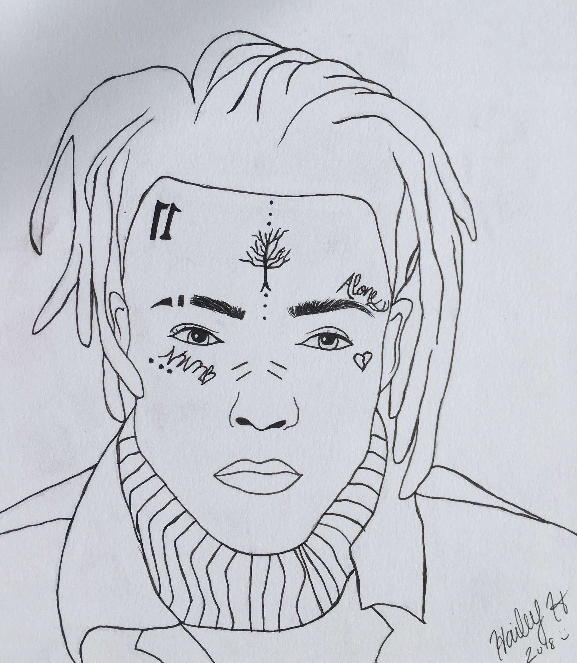 XXXTENTACION Drawing - Etsy UK XXXTENTACION Drawing - Etsy UK