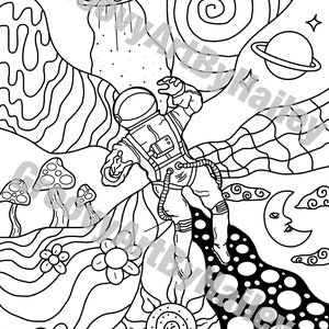 Astronaut Coloring Page | Instant Download
