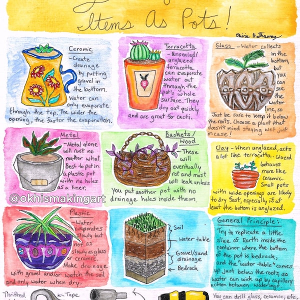 Using Thrift Store Items As Pots Infographic