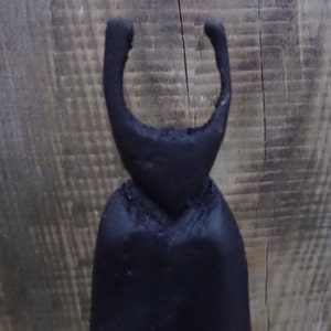 Dark Goddess, Meditation Altar, Primitive Doll, Decor, Demon, Lucifer, Horned God, Wooden Figurine, Primitive Doll, Azazel, Fallen Angel zdjęcie 1