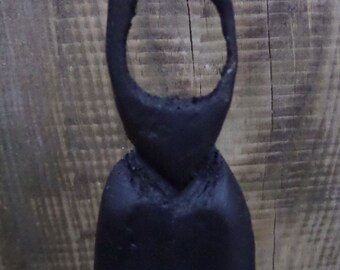 Dark Goddess, Meditation Altar, Primitive Doll, Decor, Demon, Lucifer, Horned God, Wooden Figurine, Primitive Doll, Azazel, Fallen Angel