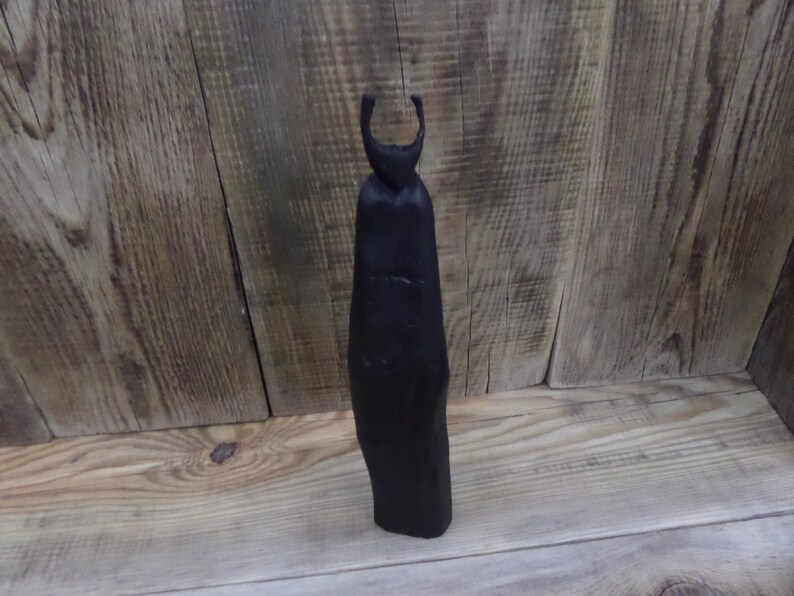 Dark Goddess, Meditation Altar, Primitive Doll, Decor, Demon, Lucifer, Horned God, Wooden Figurine, Primitive Doll, Azazel, Fallen Angel zdjęcie 2