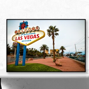 Las Vegas Sign Wall Art Print - Welcome to Las Vegas Poster - USA American Decor - Travel Prints - Gift for Gambler - UNFRAMED