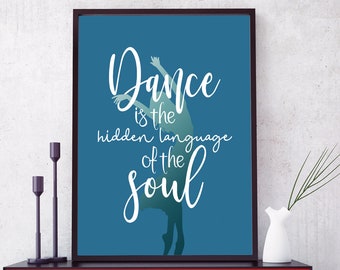 Dancer Quote PRINTABLE Ballet Wall Art - Choreography Print DIGITAL DOWNLOAD - Bedroom Ballerina Poster - Dance Teacher Gift - Dancing Art