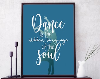 Dancer Quote PRINTABLE Ballet Wall Art - Choreography Print DIGITAL DOWNLOAD - Bedroom Ballerina Poster - Dance Teacher Gift - Dancing Art