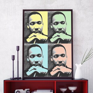 Martin Luther King PRINTABLE Poster - MLK Collage DIGITAL Download - Black History Wall Art Print - Civil Rights Home Decor - Activist Gift