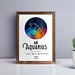 Aquarius Constellation PRINTABLE Wall Art Zodiac Print | Etsy