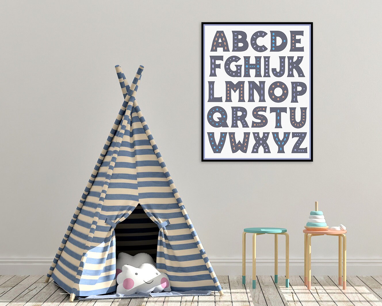Alphabet PRINTABLE Wall Art ABC Poster DIGITAL Download | Etsy