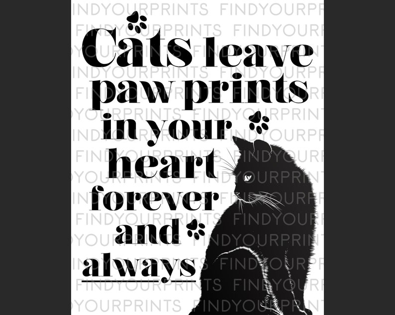 Personalized Cat Picture PRINTABLE Wall Art Cat Memorial Etsy