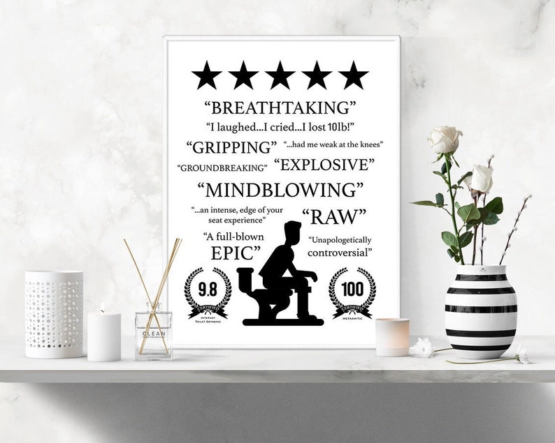 Funny Toilet PRINTABLE Wall Art - Restroom DIGITAL DOWNLOAD Print ...