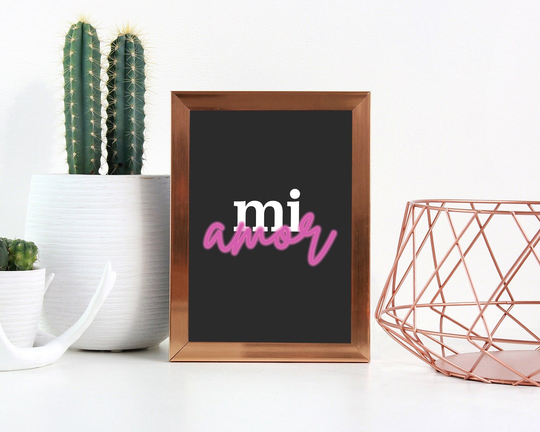 Mi Amor PRINTABLE Wall Art DIGITAL DOWNLOAD Mi Amor Print Etsy
