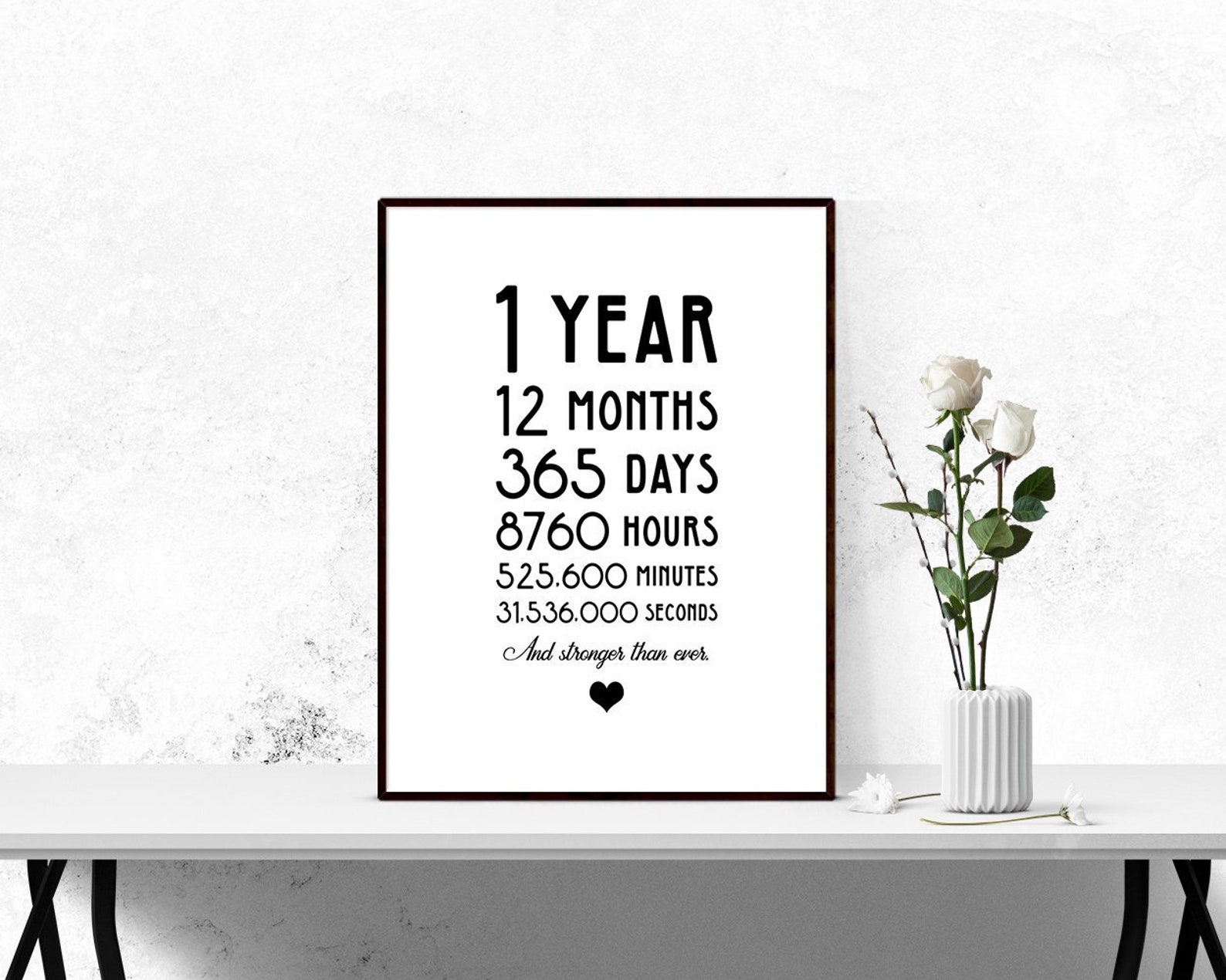 Paper Anniversary Gift PRINTABLE Wall Art First Wedding Etsy